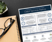Debt Service Ratios infographic on a desk