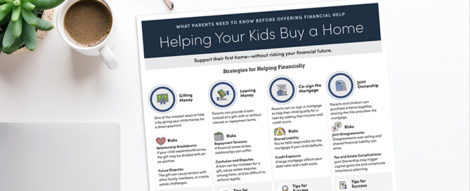 Helping Your Kids Buy a Home infographic